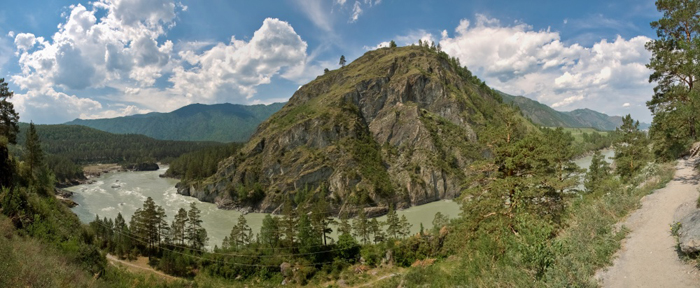 Вид с Козьей тропы - Алтай, Чемал